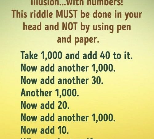 Use only your thoughts to complete this task rather than a calculator or paper.