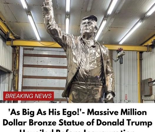 ‘As Big As His Ego!’- Massive Million Dollar Bronze Statue of Donald Trump Unveiled Before Inauguration