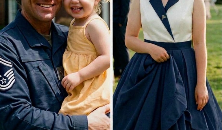 I Made My Prom Dress From My Dad’s Army Uniform — My Stepmom M0ck3d Me Until a Soldier Gave Her a Letter That Left Her Pale