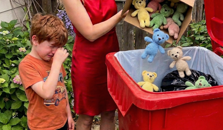 My 9-Year-Old Grandson Made 100 Teddy Bears From His Late Mom’s Sweaters—When My New DIL Threw Them in the Trash, My Son Made Her Pay