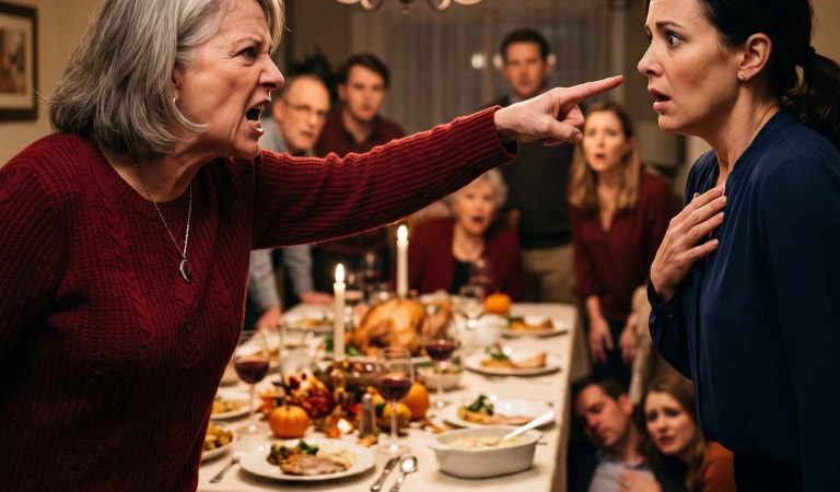 My husband suddenly collapsed at Thanksgiving dinner, then his mother pointed at me and screamed, “She did this!”