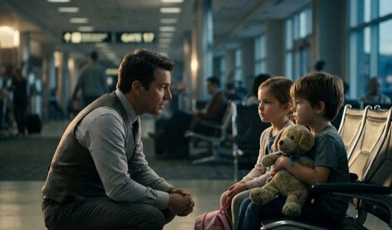 Their stepmother boarded a flight and left two five year old twins waiting alone at the airport