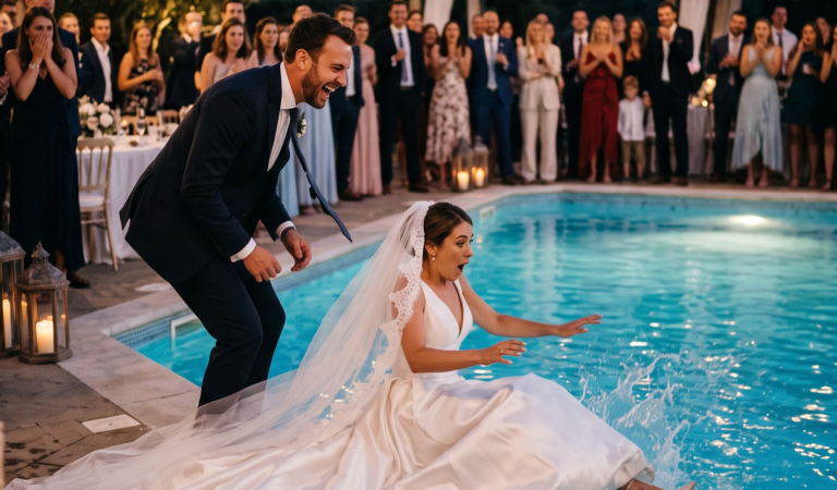 My Groom Pushed Me Into the Pool in Front of 200 Guests and Laughed, “It’s Just a Joke” — What I Did Next Made Him Pay Three Times the Price